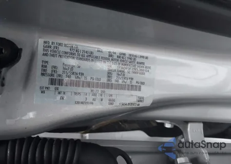 2014 Ford Focus Se из США, поврежденный, VIN 1FADP3F25EL366104